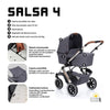 Carrinho de Bebê ABC Design - Salsa 4 Diamond Asphalt Trio - ABC Design Babytunes