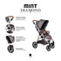Carrinho De Bebê Mint ABC Design Diamante - Asphalt - ABC Design Babytunes