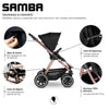 Carrinho De Bebê Infantil Samba ABC Design Diamante Rose Gold - ABC Design Babytunes