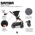 Carrinho De Bebê Infantil Samba ABC Design Diamante Rose Gold - ABC Design Babytunes