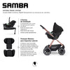 Carrinho de Bebê ABC Design - Samba Diamond Rose Gold Trio - ABC Design Babytunes