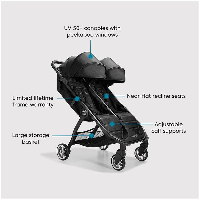 
    Carrinho Duplo Baby Jogger City Mini 2 Black - Baby Jogger Babytunes
  