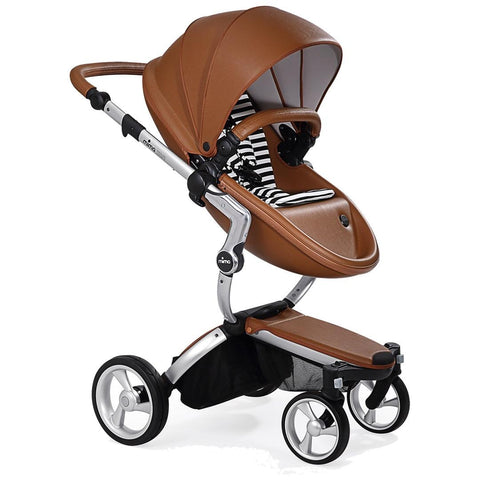 Carrinho de Bebê Mima Xari Caramelo Com Listras e Estrutura Alumínio - Mima Babytunes