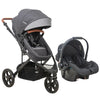 Carrinho + Bebê Conforto Travel System Trek Melange Graphite Kiddo - Kiddo Babytunes