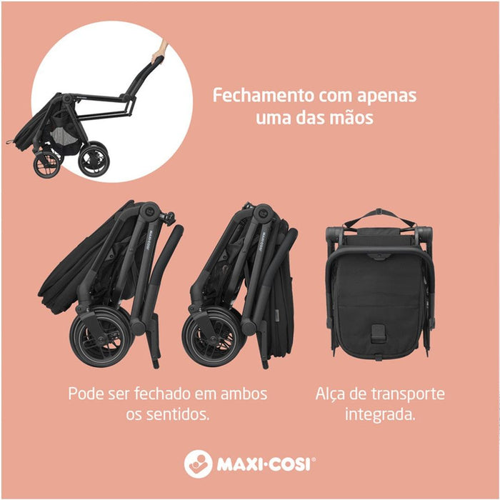 
    Carrinho de Bebê Maxi-Cosi Leona² Essential Black - Maxi-Cosi Babytunes
  