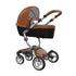 Carrinho de Bebê Mima Xari Caramelo Com Estrutura Alumínio & Assento de Bolinhas - Mima Babytunes