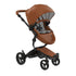 Carrinho de Bebê Mima Xari Caramelo Listrado Com Estrutura Preta - Mima Babytunes