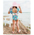 Chapéu Infantil Ruffle Butts Listrado Rosa FPS50+ - Ruffle Butts Babytunes