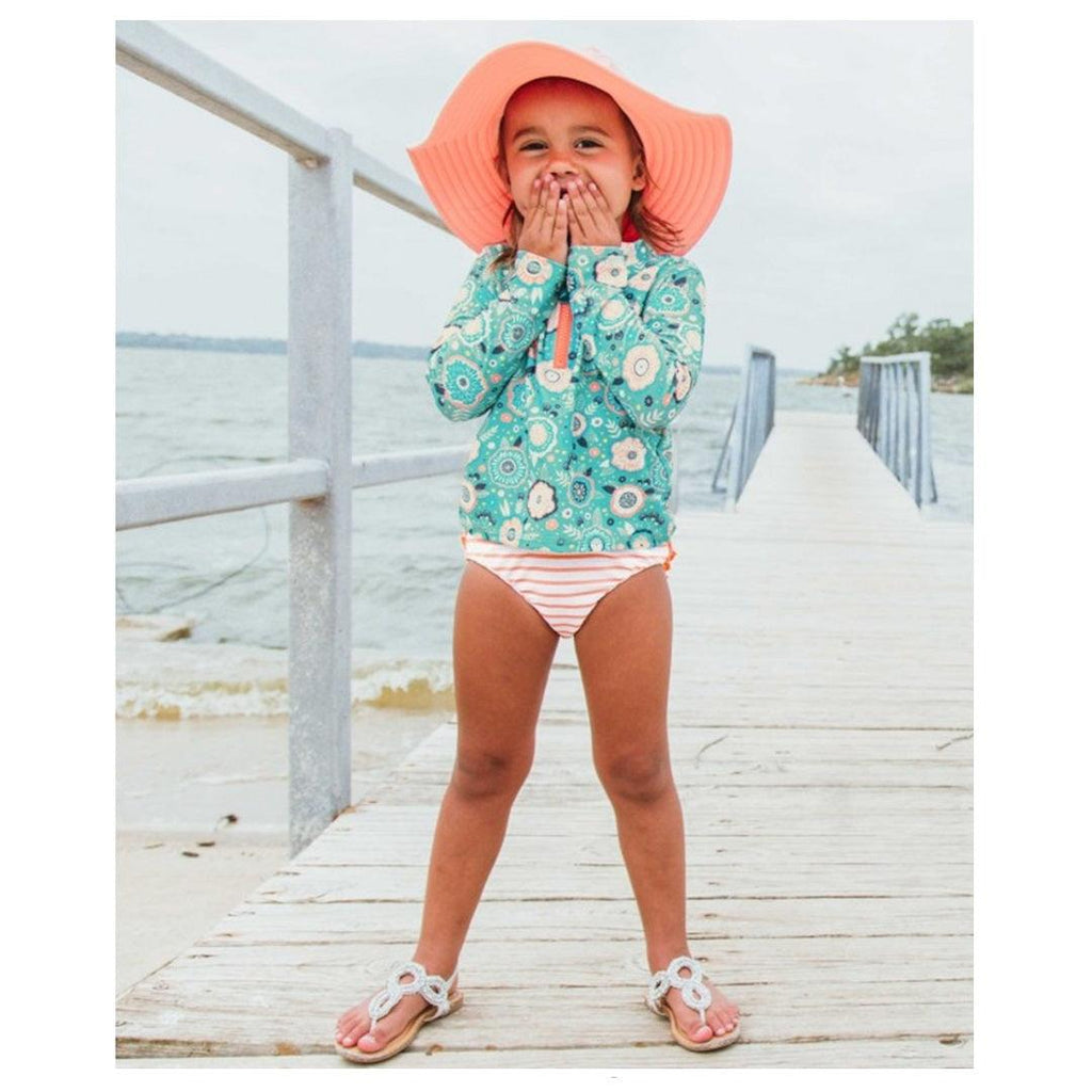Chapéu Infantil Ruffle Butts Coral FPS50+ - Ruffle Butts Babytunes