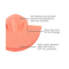 Chapéu Infantil Ruffle Butts Coral FPS50+ - Ruffle Butts Babytunes