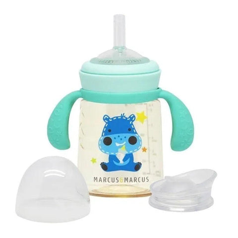 Copo De Treinamento Infantil Com Bico Em Silicone Marcus & Marcus Hipopótamo - Marcus & Marcus Babytunes by Vanessa