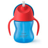 Copo com Canudo Philips Avent Dinossauro Azul e Vermelho 200ML - Philips Avent Babytunes
