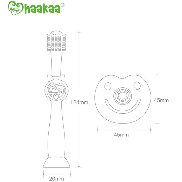 
    Escova Dental Infantil de Silicone 360° Haakaa Clear - Haakaa Babytunes
  