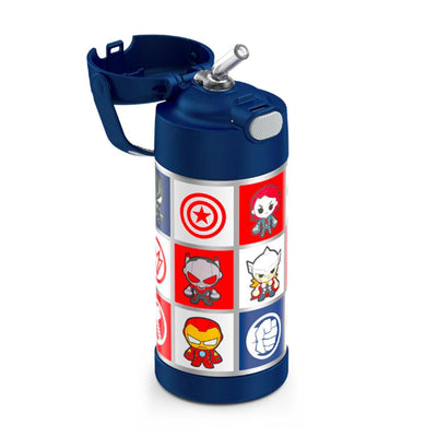 Garrafa Térmica Infantil Thermos Vingadores 350ML - Material Higiênico