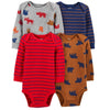 Kit Body Manga Longa 4 Peças Navy & Red - BBTC Babytunes