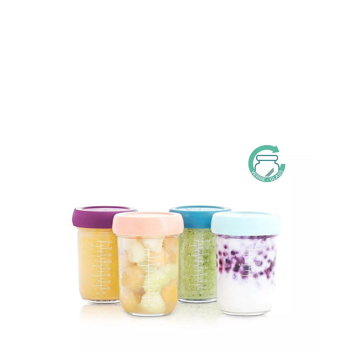 
    Kit Com 4 Potes Armazenadores de Vidro Para Papinhas Babymoov 220ML - Babymoov Babytunes
  