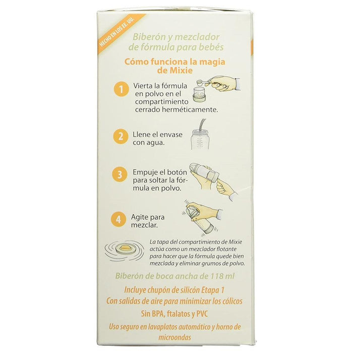 
    Kit De Mamadeira Mixie Com Porta Fórmula 120ML - 2 Unidades - Mixie Babytunes
  