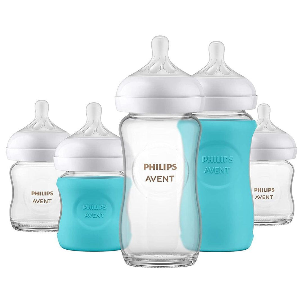Kit Infantil de Mamadeiras de Vidro + Capas Protetoras Avent Pétala 7 Peças Transparente - Philips Avent Babytunes