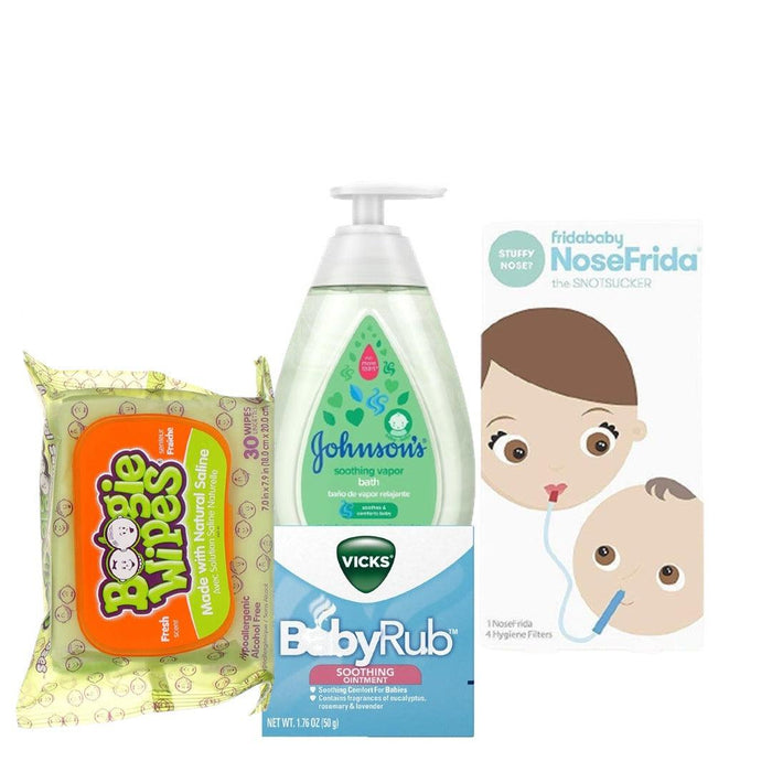 
    Kit Xô Gripe 4 Itens (Vapor Bath + Vick Baby Rub + Boogie Wipes + Nosefrida) - Diversos Babytunes
  