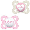 Kit de Chupetas Ortodônticas Infantis MAM - 2 Peças Love & Cute 0-6M - Mam Babytunes