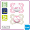 Kit de Chupetas Ortodônticas Infantis MAM - 2 Peças Love & Cute 0-6M - Mam Babytunes