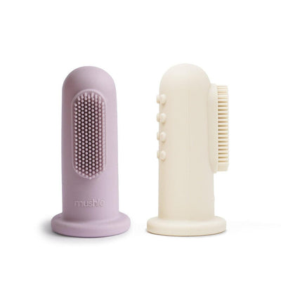 Kit de Escovas Dededeiras Mushie Soft Lilac / Ivory - Material Suave e Seguro
