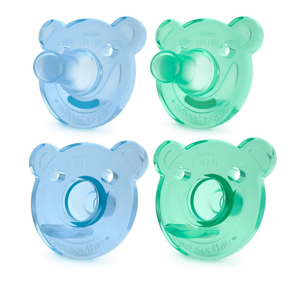 Kit Chupeta Avent Soothie Bear 2 Peças Verde/Azul 0-3M - Philips Avent Babytunes