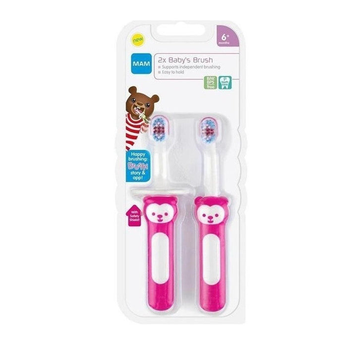 
    Kit Escova Dental Baby's Brush Bear Pink 6M+ - Baby's Brush Babytunes
  
