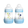 Kit Mamadeira Mam Auto Esterelizáveis 2 Peças Azul 160ML - Mam Babytunes