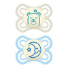 Kit Chupeta MAM Orthodontic Brilha No Escuro 2 Peças Bear Moon 0-6M - Mam Babytunes