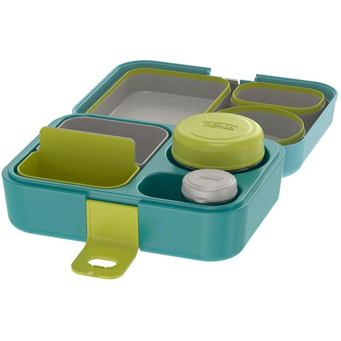 
    Lancheira Thermos Infantil Com 8 Peças Teal/Green - Thermos Babytunes
  