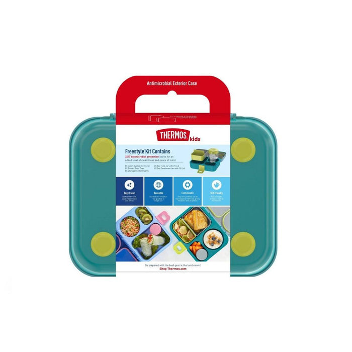 
    Lancheira Thermos Infantil Com 8 Peças Teal/Green - Thermos Babytunes
  