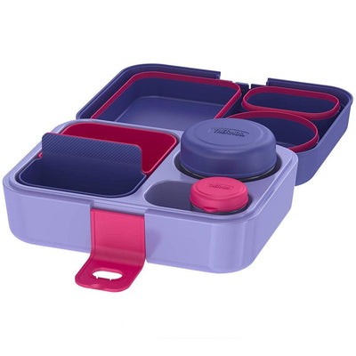Lancheira Thermos Infantil Com 8 Peças Lilás - Design Adorável