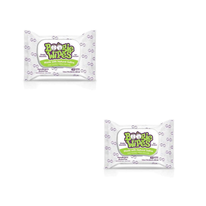 
    Lenços Umedecidos Com Soro Fisiológico para Nariz do Bebê Boogie Wipes Sem Perfume Com 2 Pacotes de 45 Unidades - Boogie Wipes Babytunes
  