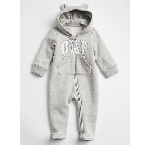 Macacão Infantil Gap Com Capuz Bear Grey - Gap Babytunes
