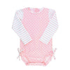 Maiô Infantil Ruffle Butts PolKa Dot Rosa FPS50+ - Ruffle Butts Babytunes