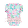 Maiô Infantil Ruffle Butts Fundo do Mar FPS50+ - Ruffle Butts Babytunes
