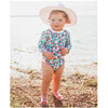 Maiô Infantil Ruffle Butts Florido FPS50+ - Ruffle Butts Babytunes