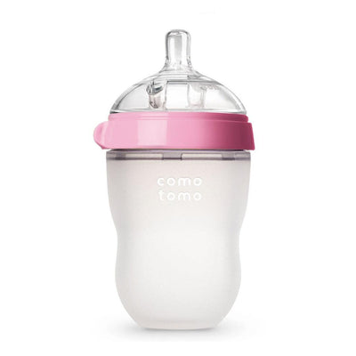 Mamadeira Comotomo Rosa 250ML - Silicone Seguro