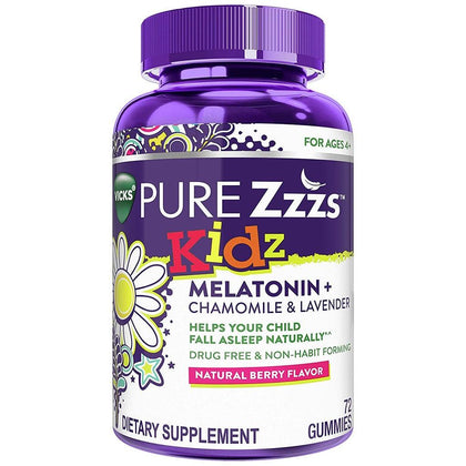Melatonina Infantil Pure ZZZs Kidz Vicks - 72 Gomas - Vicks Babytunes