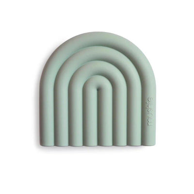 Mordedor Arco-Íris Mushie Cambridge Blue - Material Seguro