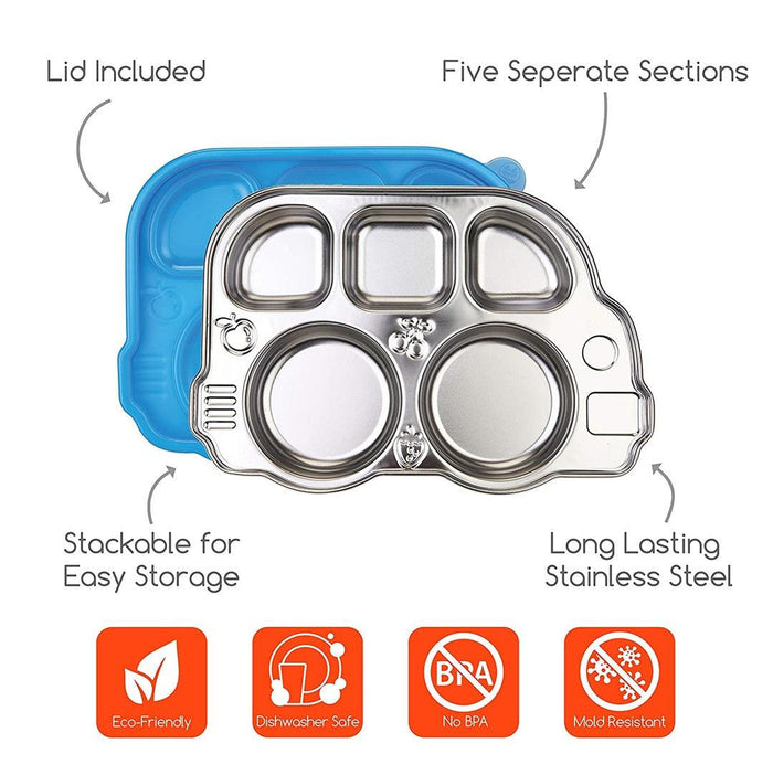 
    Prato Com Divisória Em Inox + Tampa Innobaby - Innobaby Babytunes
  