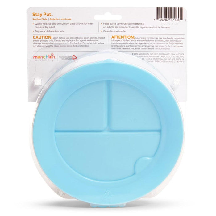 
    Prato Infantil Com Divisórias e Ventosa Munchkin Azul 6M+ - Munchkin Babytunes
  