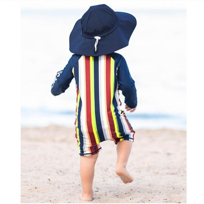 
    Roupa De Banho Infantil Ruggedbutts Stripe Sunset FPS50+ - Ruggedbutts Babytunes
  