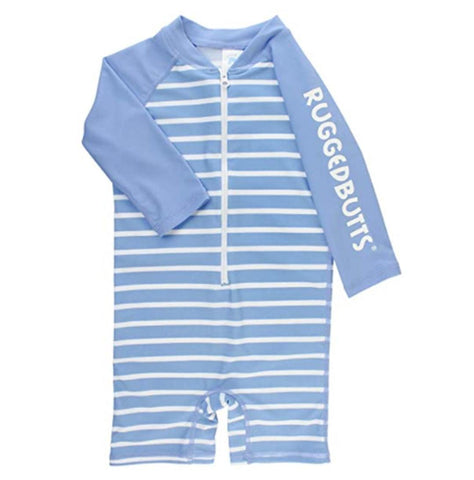 Roupa De Banho Infantil Ruggedbutts Striped Blue FPS50+ - Ruggedbutts Babytunes