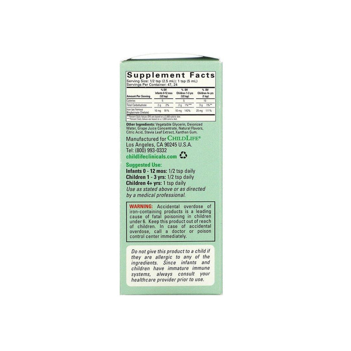 
    Suplemento de Ferro Líquido Infantil Childlife Clinicals 118ML - ChildLife Clinicals Babytunes
  