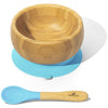Tigela de Bambu Com Ventosa + Colher Avanchy Azul - Avanchy Babytunes