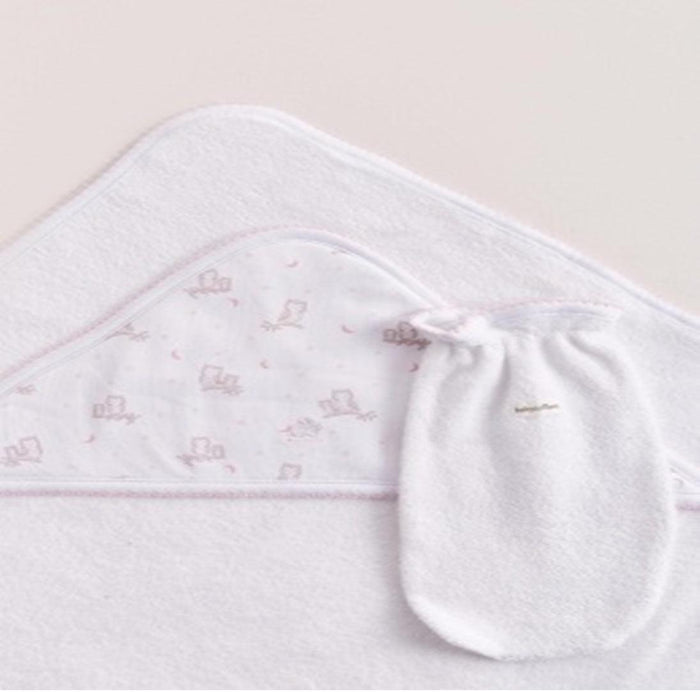 
    Toalha com Capuz Infantil de Algodão Pima Babycottons Corujinha Rosa - Babycottons Babytunes
  