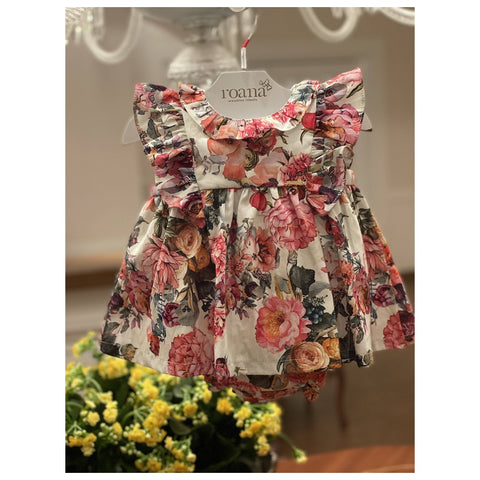 Romper Infantil Marfim Floral - Babytunes Couture