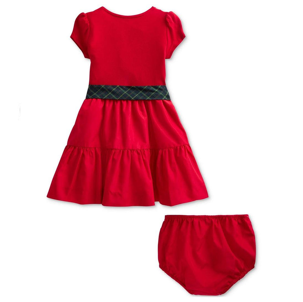 Vestido Infantil Polo Ralph Lauren Especial de Natal Vermelho - Polo Ralph Lauren Babytunes